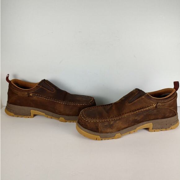 Twisted X Work Slip-On Driving Moc Shoe Safety Toe Cell Stretch Men's 11M - Picture 3 of 8